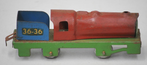 Lot 113 - Vintage Boomaroo Australian made Tin Toy - 36- 36 Steam Locomotive - R