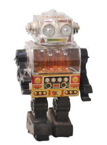 Lot 115 - Vintage Horikawa Japanese Tin & Plastic Toy Space Robot - Piston M