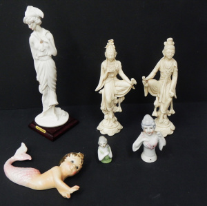 Lot 129 - Group of vintage and retro figurines inc Guiseppe Armani 'Lady With Ba