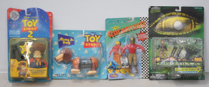 Lot 135 - 4 x Packaged TV & Film related Toys incl Bend Ems The Rocketeer, T