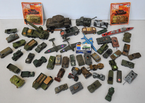 Lot 136 - Large group of vintage die-cast military vehicles inc boxed Tomy and o