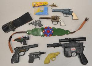 Lot 138 - Group of vintage toys guns inc Star Wars Empire Strikes Back Han Solo