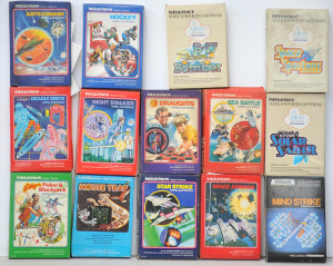 Lot 143 - Large group of boxed Intellivision video game cartridges inc Night Sta