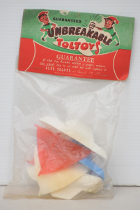 Lot 151 - Vintage packaged Unopened Toltoys 1950 60s Kids plastic Toy set of 3 Y