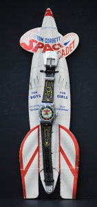 Lot 171 - Vintage 1950s Tom Corbett Space Cadet childs Watch - on original Rocke