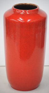 Lot 185 - Mid Century Scheurich West German Red Glaze Vase 517-38