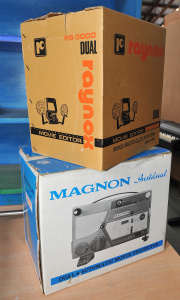 Lot 017 - Vintage Boxed Raynox RS-3000 dual-format film editor & Vintage Box