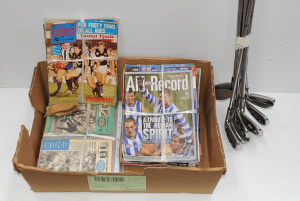 Lot 040 - Lot of Part Set of Calloway Golf Clubs & Vintage Australian Footba