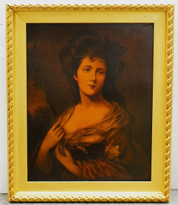 Lot 050 - Gilt framed classical print of Thomas Gainsborough's Miss Eliza Ann Li