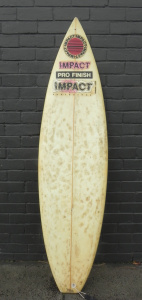 Lot 051 - Vintage 1990s Impact Thruster Surfboard - Shotgun glassing by Mike St