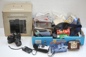 Lot 062 - Lot of Mixed Cameras & Camera Accessories incl Polaroid Joycam, Ni