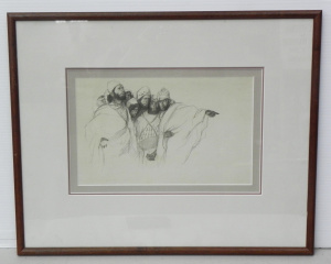 Lot 097 - Abel Pann (Latvia, Israel 1883 - 1963) Framed Lithograph - And when th