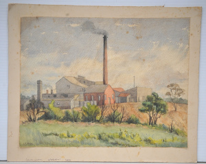 Lot 101 - Ida Francis Knox (1895 - 1966) Mounted Watercolour - Oakleigh Brickwor