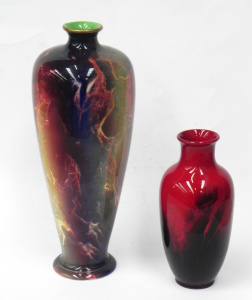 Lot 116 - 2 x Vintage English c1910 20s Vases - Wilkinsons Oriflamme & R Dou