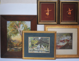 Lot 120 - Group lot - Framed Paintings & Prints - signed Australian Landscap