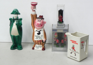 Lot 124 - Group of blokey items inc figural decanters inc Franor Royal (France)