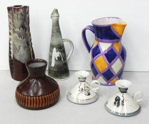 Lot 134 - Group lot - Vintage Australian & Other Pottery - Sylha lidded Bott