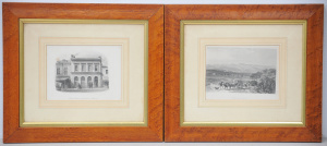 Lot 158 - 2 x vintage framed engravings of Australian scenes inc Barossa Ranges,