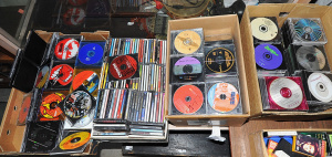 Lot 019 - 4 x Boxes of Mixed CDs All w Missing Covers incl Fatboy Slim, Iron Mai