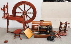Lot 047 - 2 x pieces - Vintage Cased Portable Electric Singer Sewing Machnie &am