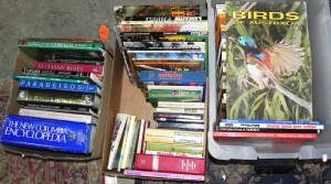 Lot 052 - 3 boxes of books inc gardening, art reference, fiction etc