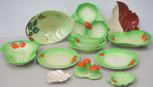 Lot 085 - Group lot English Ceramics inc Midwinter Tomato & Lettuce Leaf 4 p