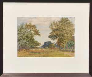 Lot 094 - Artist Unknown Framed c1900 British Watercolour - Picking Mushrooms -
