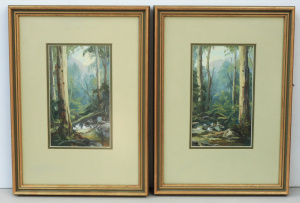 Lot 096 - Mary Watson (Active 1980s) Pair gilt framed Oil Paintings - A Cool Spo