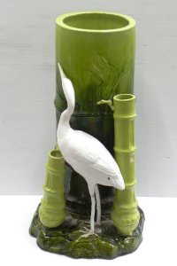 Lot 106 - Vintage c1880 1900 Aesthetic Movement Majolica Umbrella Stand featurin