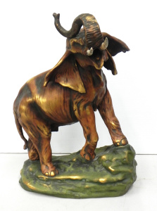Lot 125 - Impressive vintage ceramic elephant - 50 5cm H - af repair sighted to