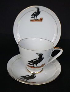 Lot 197 - Vintage c1960s Collingwood Magpies Football Club China Trio - made by