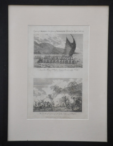 Lot 211 - Framed c1788 Engravings - Tereoboo King of Owhyhee bringing presents t