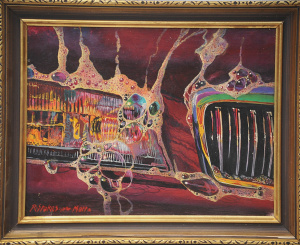 Robert Stokes (Active c1970 - 90s) Framed Oil Painting - Untitled (After Roberto