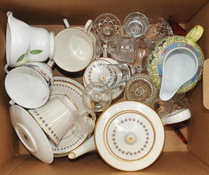 Lot 014 - Box lot Quality China & Crystal inc Shelley, Stuart, Noritake part