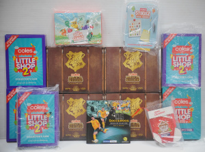 Lot 015 - Group Coles collector sets w cases inc 4 x Harry Potter Magical Builde