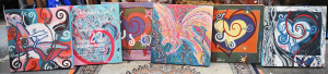 Lot 026 - Kerri Stokes (Active c1980 -90s) Set of 6 x Oil paintings on Canvas -