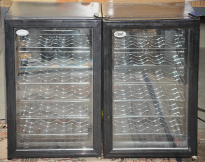 Lot 039 - 2 x Modern Dome Branded 24 Bottle Wine Cooler Fridges