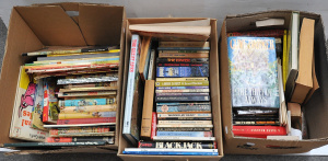 Lot 058 - Large lot of 3 boxes of books inc first edition hardcover fiction (Eni