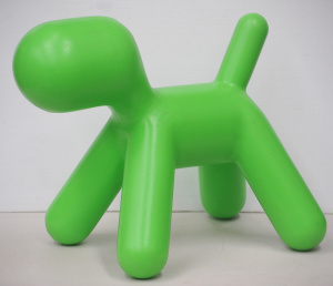 Lot 060 - Replica Eero Aarnio Green Plastic Puppy Dog Chair 45cm H