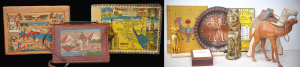 Lot 062 - Box of Egyptian themed items HC Egyptology, Fun with Hieroglyphs, Leat