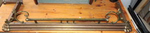 Lot 066 - Vintage Brass Firecurb w Lions Paw Feet - Approx 130cm W