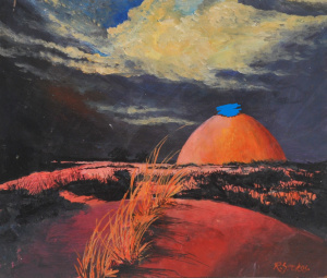 Lot 121 - Robert Stokes (Active c1970 - 90s) Unframed Oil Painting - Tit Rock -