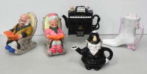 Lot 139 - Group of vintage novelty ceramics inc 3 teapots Policeman, lady's boot