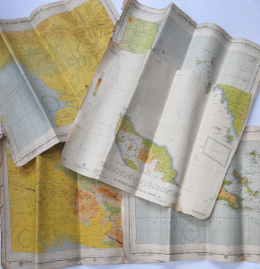 Lot 146 - Group lot Vintage World Aeronautical charts inc 1952 D'entrecasteaux I