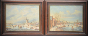 Lot 196 - F Richelme (Active c1960s- 80s) Pair Framed Oil Paintings on Canvas -