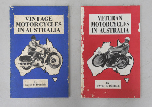 Lot 202 - 2 x SC Books - 1974 & 75 Vintage Motorcycles in Australia by David
