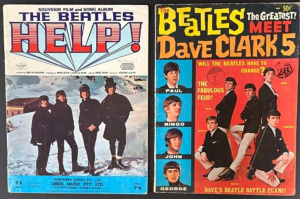 Lot 211 - 2 x pieces Beatles ephemera - 1964 mag The Beatles Meet Dave Clark 5 &