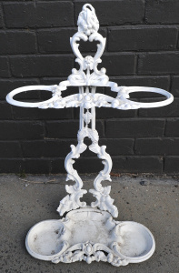 Lot 003 - Victorian style Umbrella stand, painted white