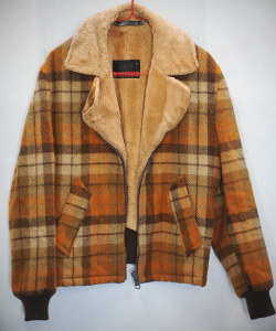 Lot 013 - Vintage Fur lined Sackville Lumber Jacket w Checkered Pattern