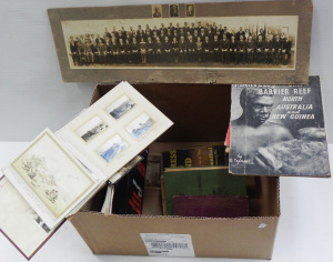 Lot 026 - Mixed lot inc vintage photos inc studio and group portraits, album, an